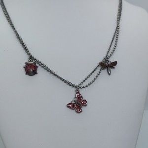 Avon NR insect necklace‎ butterfly ladybug dragonfly